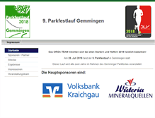 Tablet Screenshot of parkfestlauf-gemmingen.de